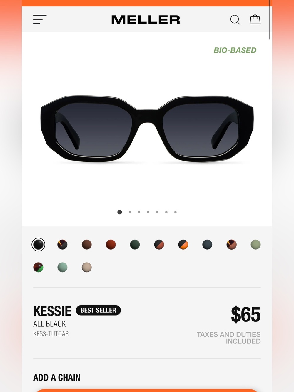 Meller Kessie All black sunglasses